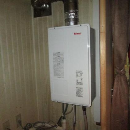室内設置給湯器 パーパス TP-GQ165FFX→リンナイ RUX-V1615FFUA-E 交換